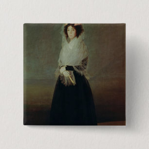 Macaron Carré 5 Cm Portrait de Francisco Jose de Goya y Lucientes  