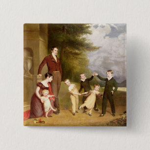 Macaron Carré 5 Cm Portrait de George Granville Leveson-Gower et sien