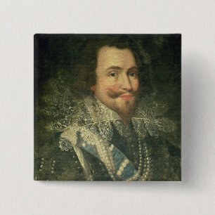 Macaron Carré 5 Cm Portrait de George Villiers, ęr duc de Buckingha