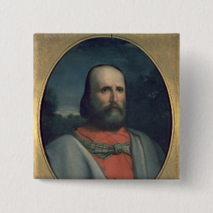 Macaron Carré 5 Cm Portrait de Giuseppe Garibaldi 2