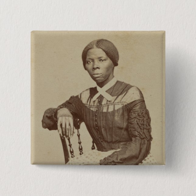 Macaron Carré 5 Cm Portrait de Harriet Tubman | 1868-69 (Devant)