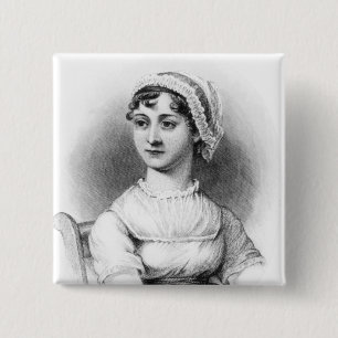 Macaron Carré 5 Cm Portrait de Jane Austen