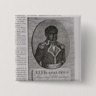 Macaron Carré 5 Cm Portrait de Jean-Jacques Dessalines