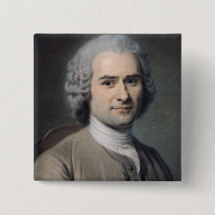 Macaron Carré 5 Cm Portrait de Jean-jacques Rousseau