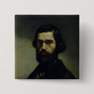 Macaron Carré 5 Cm Portrait de Jules Valles c.1861