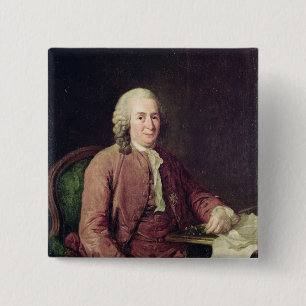 Macaron Carré 5 Cm Portrait de Karl von Linnaeus