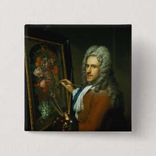 Macaron Carré 5 Cm Portrait de l'artiste Coenraet Roepel