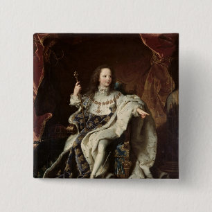 Macaron Carré 5 Cm Portrait de Louis XV dans des robes longues de