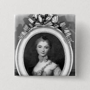Macaron Carré 5 Cm Portrait de Louise Honorine Crozat du Chatel