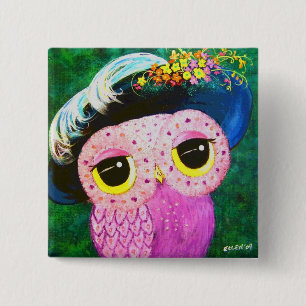 Macaron Carré 5 Cm Portrait de Madame