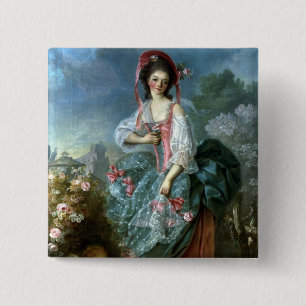 Macaron Carré 5 Cm Portrait de Mademoiselle Guimard comme