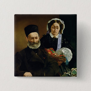 Macaron Carré 5 Cm Portrait de Manet de M et de Mme. Auguste Manet
