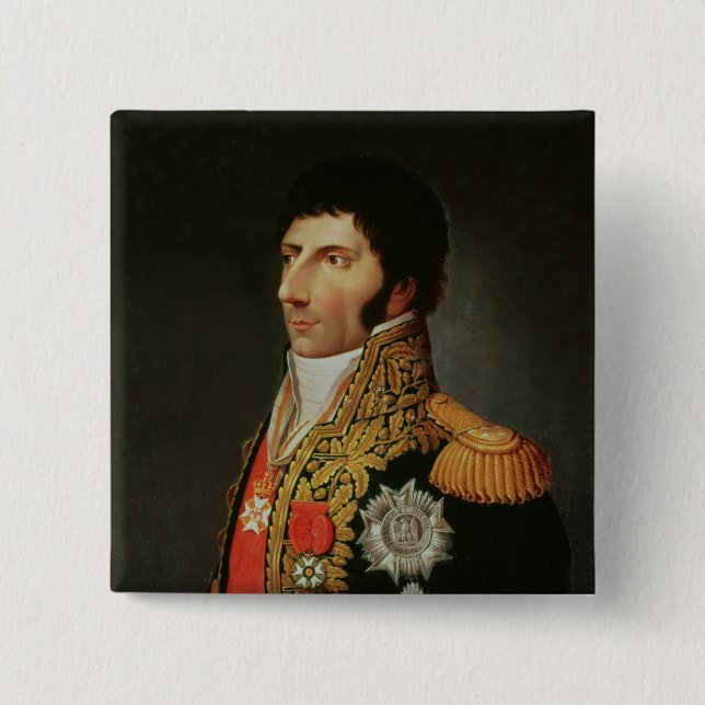 Macaron Carré 5 Cm Portrait de maréchal Charles Jean Bernadotte (Devant)