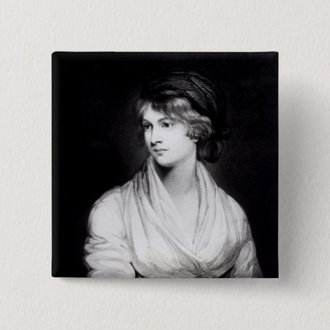Macaron Carré 5 Cm Portrait de Mary Wollstonecraft Godwin (Devant)