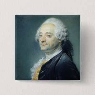 Macaron Carré 5 Cm Portrait de Maurice Quentin de la Tour, 1750