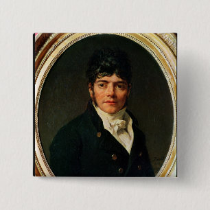 Macaron Carré 5 Cm portrait de médaillon du Comte Esteve, 1804