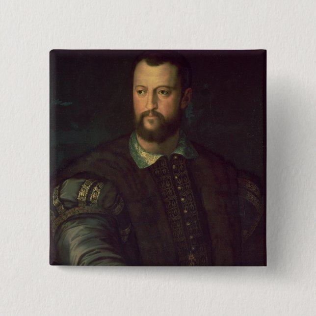 Macaron Carré 5 Cm Portrait de Medici 1559 de Cosimo I (Devant)