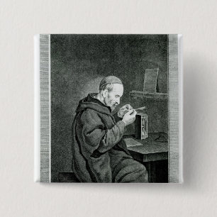 Macaron Carré 5 Cm Portrait de Michel Nostradamus