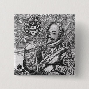 Macaron Carré 5 Cm Portrait de monsieur Francis Drake