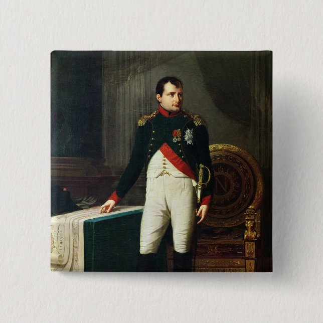 Macaron Carré 5 Cm Portrait de Napoleon Bonaparte 1809 (Devant)