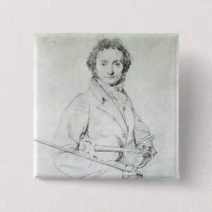 Macaron Carré 5 Cm Portrait de Niccolo Paganini 1819