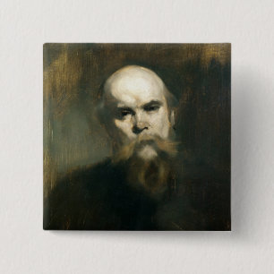 Macaron Carré 5 Cm Portrait de Paul Verlaine 1890