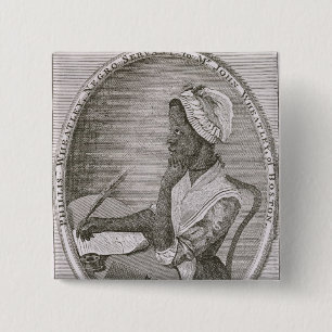 Macaron Carré 5 Cm Portrait de Phillis Wheatley