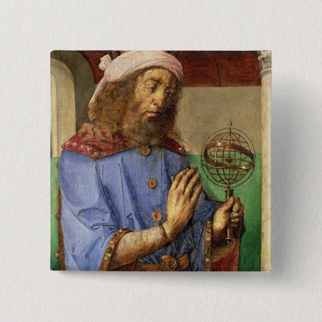 Macaron Carré 5 Cm Portrait de Ptolémée, c.1475 (Devant)