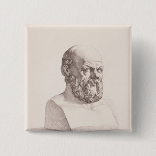 Macaron Carré 5 Cm Portrait de Socrates