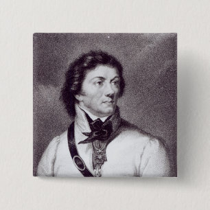 Macaron Carré 5 Cm Portrait de Tadeusz Kosciuszko