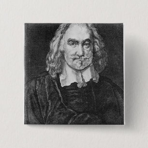 Macaron Carré 5 Cm Portrait de Thomas Hobbes