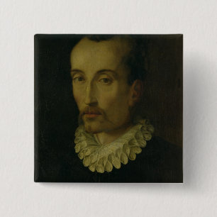 Macaron Carré 5 Cm Portrait de Torquato Tasso, 1585-90 (huile sur le