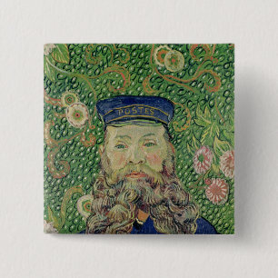 Macaron Carré 5 Cm Portrait de Vincent van Gogh   du facteur