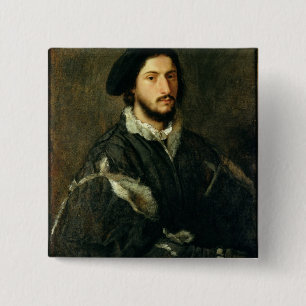 Macaron Carré 5 Cm Portrait de Vincenzo Mosti (huile sur la toile)