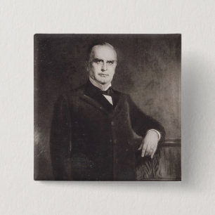 Macaron Carré 5 Cm Portrait de William McKinley (litho)