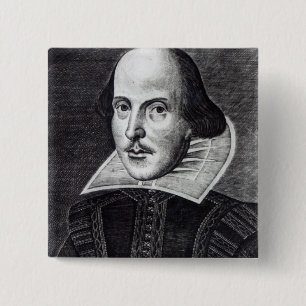 Macaron Carré 5 Cm Portrait de William Shakespeare