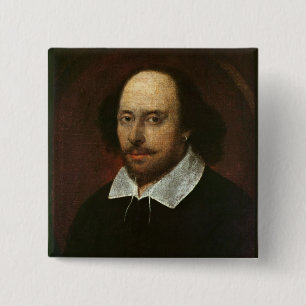 Macaron Carré 5 Cm Portrait de William Shakespeare c.1610