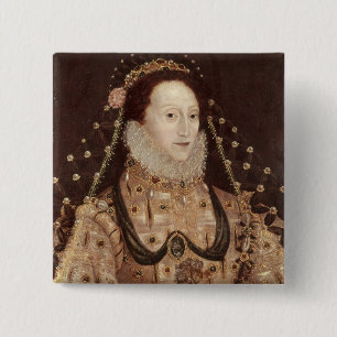 Macaron Carré 5 Cm Portrait d'Elizabeth I c.1575-80