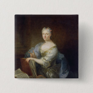 Macaron Carré 5 Cm Portrait du chanteur Marie-Louise Desmatins