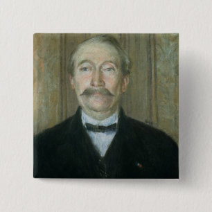 Macaron Carré 5 Cm Portrait du patriarche (en pastel sur le papier)