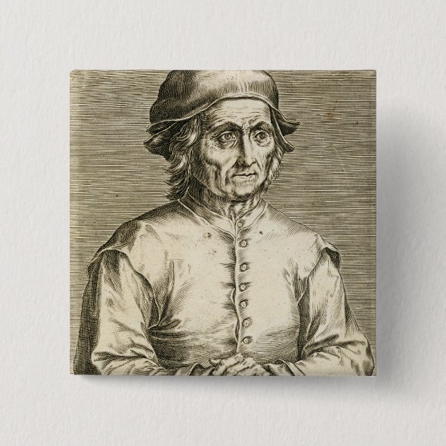 Macaron Carré 5 Cm Portrait du plat 3 de Hieronymus Bosch (Devant)