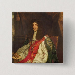 Macaron Carré 5 Cm Portrait du Roi Charles II, c.1660-65