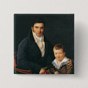 Macaron Carré 5 Cm Portrait d'un membre de la famille de Barbet