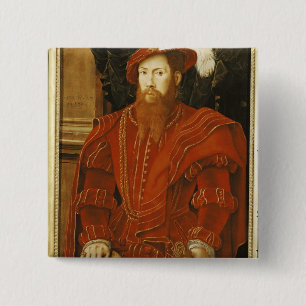 Macaron Carré 5 Cm Portrait d'un monsieur de la cour anglaise