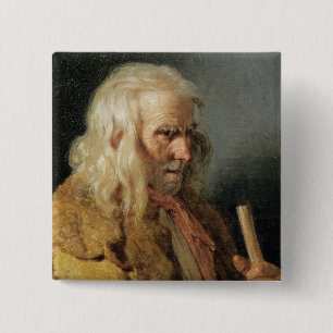 Macaron Carré 5 Cm Portrait d'un paysan breton, 1834