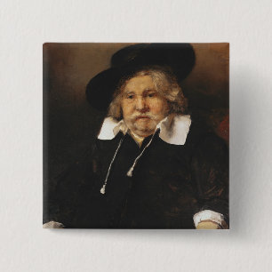 Macaron Carré 5 Cm Portrait d'un vieil homme, 1667