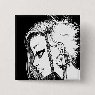Macaron Carré 5 Cm Portraits d'encre (Panya)