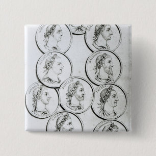 Macaron Carré 5 Cm Portraits des empereurs romains