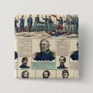 Macaron Carré 5 Cm Portraits militaires