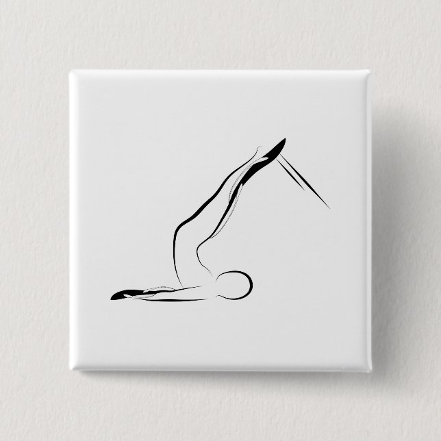 Macaron Carré 5 Cm Pose de Pilates (Devant)